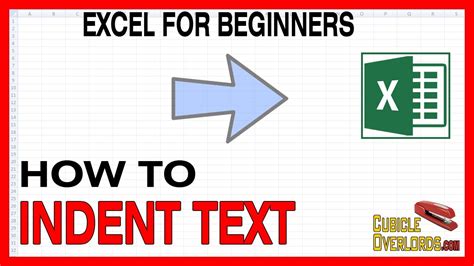 How To Indent Text In Excel Microsoft Excel For Beginners Youtube