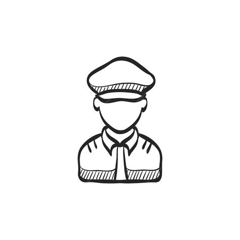 Premium Vector Hand Drawn Sketch Icon Pilot Avatar