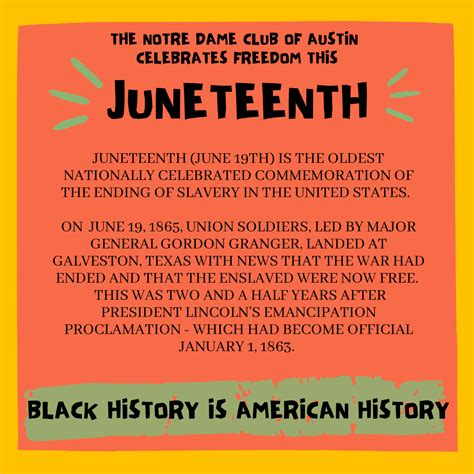 Celebrating Juneteenth Notre Dame Club Of Austin