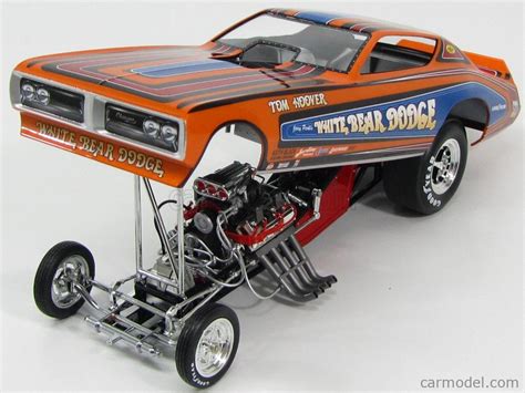 Autoworld Aw1161 06 Echelle 1 18 Dodge Charger N 00 Funny Car Dragster White Bear Dodge 1971