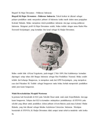 Biografi Ki Hajar Dewantara Pdf