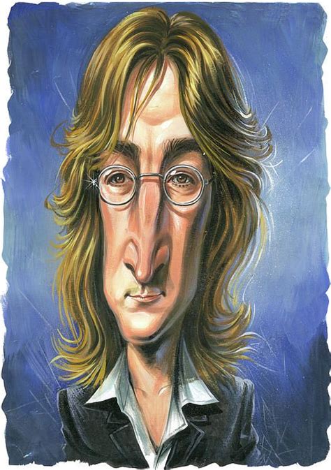 John Lennon By Art Celebrity Caricatures Caricature Celebrity Drawings