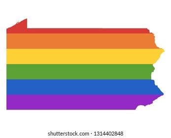 Gay Map Usa State Pennsylvania Stock Vector Royalty Free 1314402848 Shutterstock