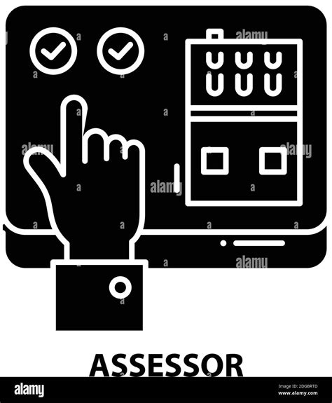 Icono De Evaluador Signo Vectorial Negro Con Trazos Editables