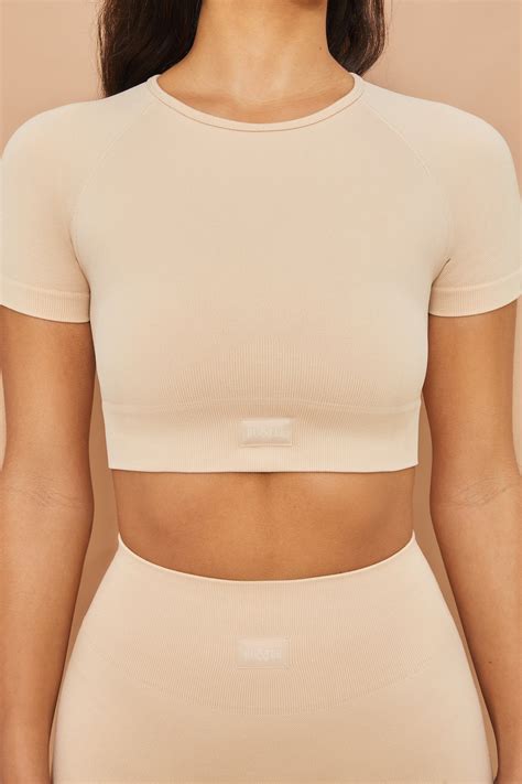 Popular Brand In Beige Crop Top The World