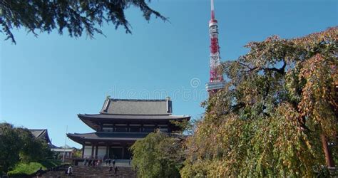 Zojoji Temple And Tokyo Tower Stock Footage Video Of Honen Minato