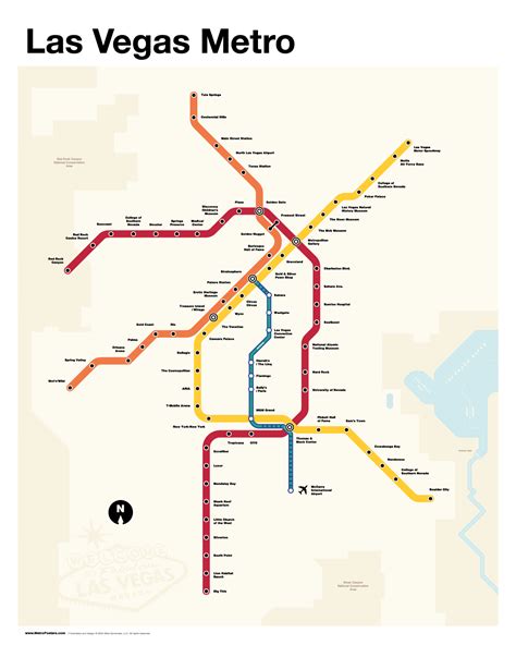 Las Vegas Metro Map • Metro Posters