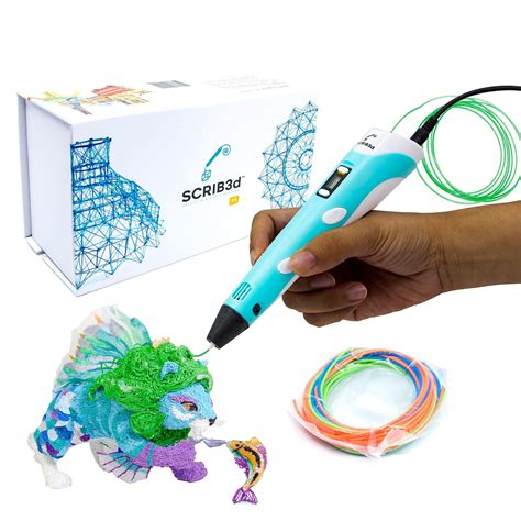 SCRIB3D P1 3D Printing Pen with Display - Includes 3D Pen, 3 Starter ...