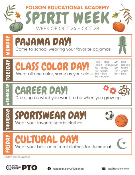 Spirit Week Folsom Educational Academy Islamic School