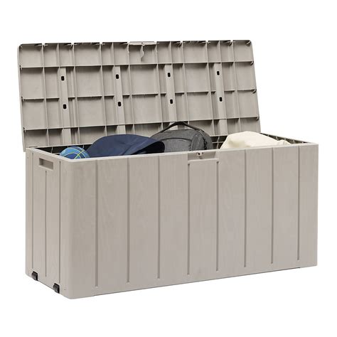 Toomax Bravo Garden Storage Box 270l Warm Grey Homebase