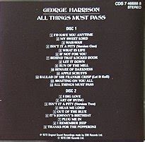 George Harrison - Album Cover Pictures: The other side