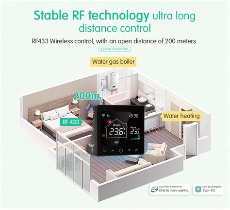 Thermostat Régulateurthermostat Wifi Sans Fil Pour Chaudière à Gazchauffage Au Solintelligent