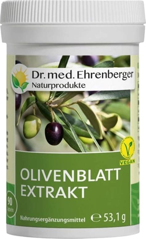 Olive Leaf Extract 90 Capsules Dr Ehrenberger Organic And Natural