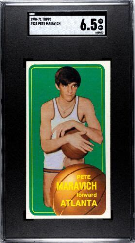 Topps Pete Maravich Rookie Sgc Atlanta Hawks Hof