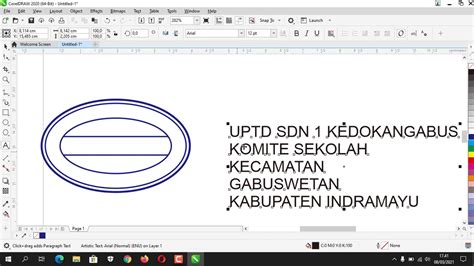 Cara Membuat Stempel Komite Sekolah Di Corel Draw 2020 Youtube