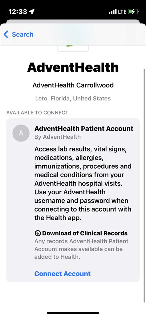 I am not able to connect advent health fo… - Apple Community