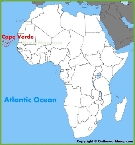 Cape Verde location on the Africa map