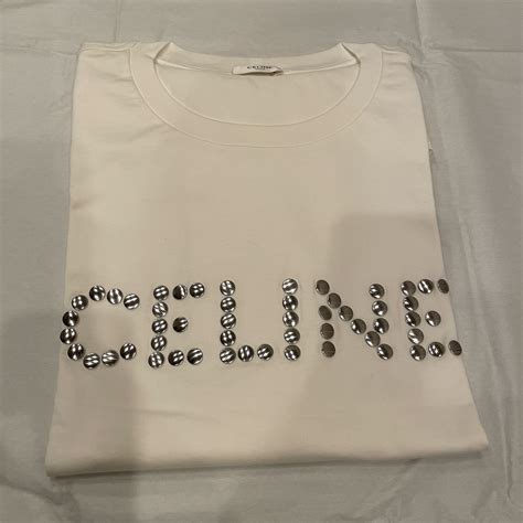 Celine Loose Celine T Shirt In Cotton Jersey With Studs Celine T