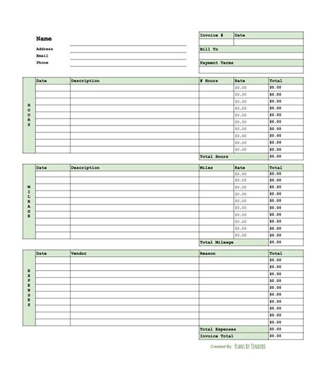 Simple Invoice Google Sheets Template - Etsy