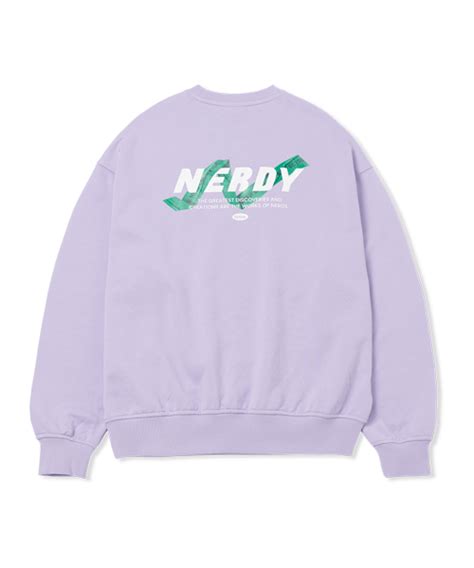 MUSINSA NERDY Twinkle Taping Sweatshirt Light Purple