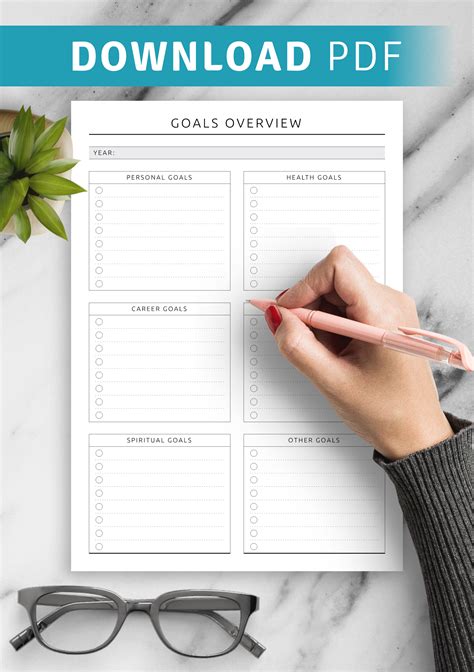 Download Printable Goals Overview - Original Style PDF