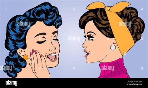 Pop Art Retro Women In Comics Style That Gossip Stock Vector Image