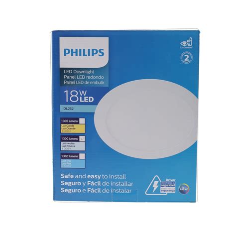 FOCO LED EMPOTRADO PHILIPS DL252 REDONDO 8 LUZ NEUTRA 18W The Home