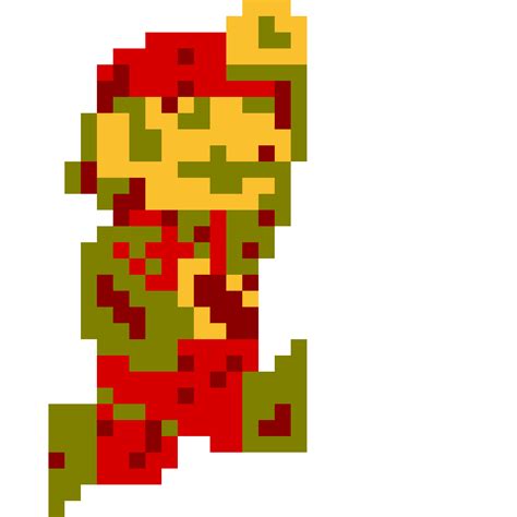 Pixilart - 8-bit Super Mario Dolor bleeding jump by The-Mario-Guy