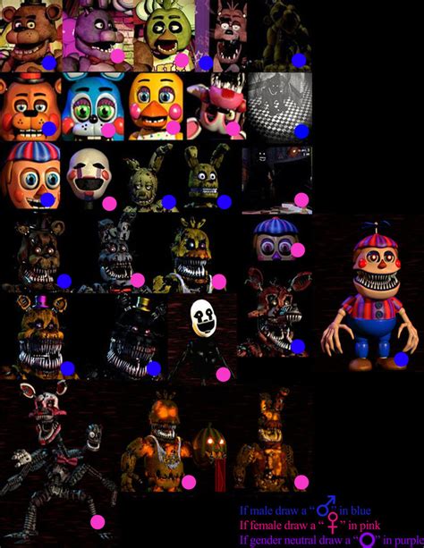 Fnaf Genders Of My Au 3 By Th3m4nw1thn0n4m3 On Deviantart