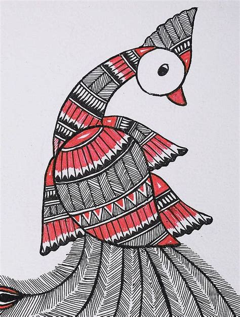 Buy Bird Madhubani Painting In X In Online At Jaypore