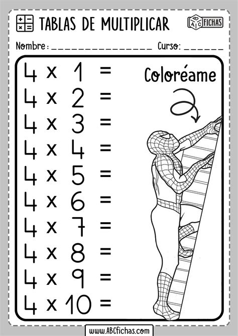 Cuadernillo Tablas De Multiplicar ABC Fichas