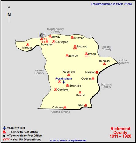 Richmond County, NC - 1911 to 1920