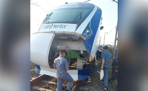 Semi High Speed Train Vande Bharat Hits Bull Rd Such Incident In A Month