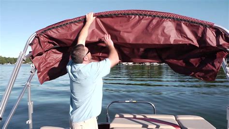 Godfrey Pontoons How To Put Up A Bimini Top Youtube