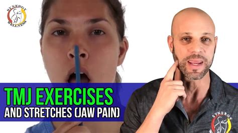 Tmj Exercises And Stretches Jaw Pain Temporomandibular Joint Youtube