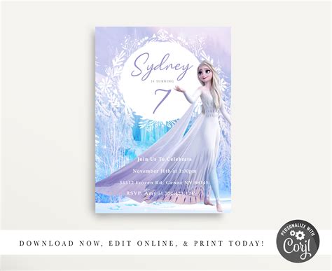 1354 Frozen 2 Birthday Frozen 2 Digital Frozen 2 Printable Frozen 2