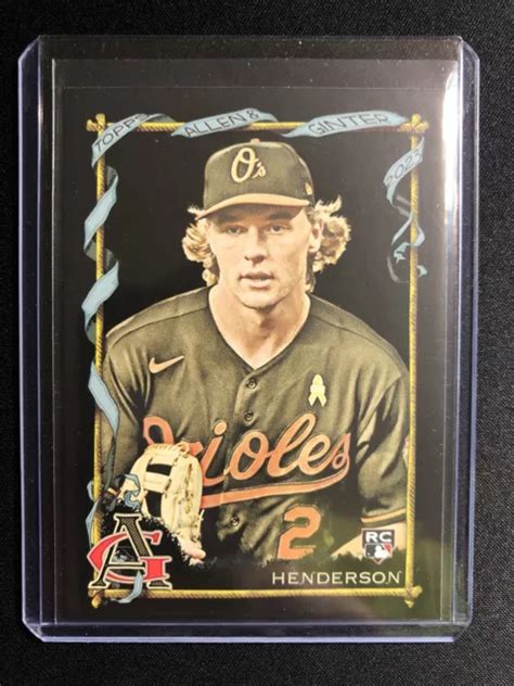 Topps Allen Ginter X Noir Gunnar Henderson Rookie Rc Orioles