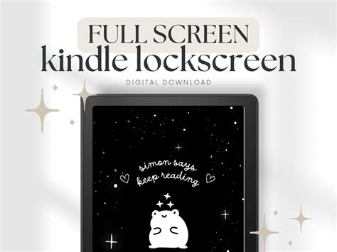 FULL SCREEN Kindle Lock Screen Kindle Wallpaper Paperwhite Etsy