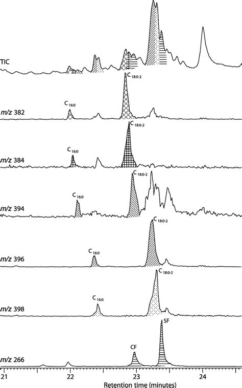 Total Ion Chromatogram Tic And Individual Ion Chromatograms Showing