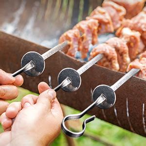 Pgfun Pi Ces Brochettes Barbecue De Kebab En Acier Inoxydable Cm