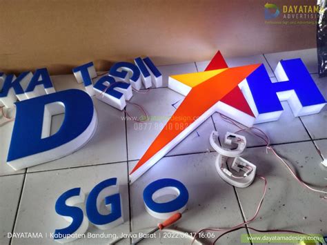 Papan Nama Neon Box Dan Huruf Timbul Custom Desain Kerajinan Tangan