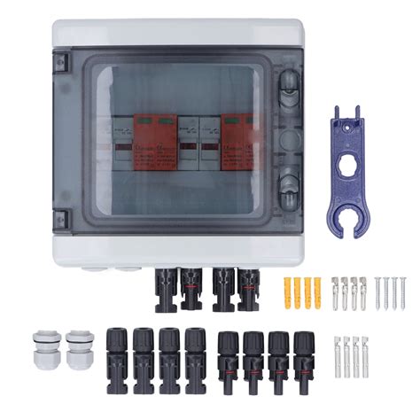 Solar Combiner Box 4 String IP65 Waterproof PV Combiner Box With Surge