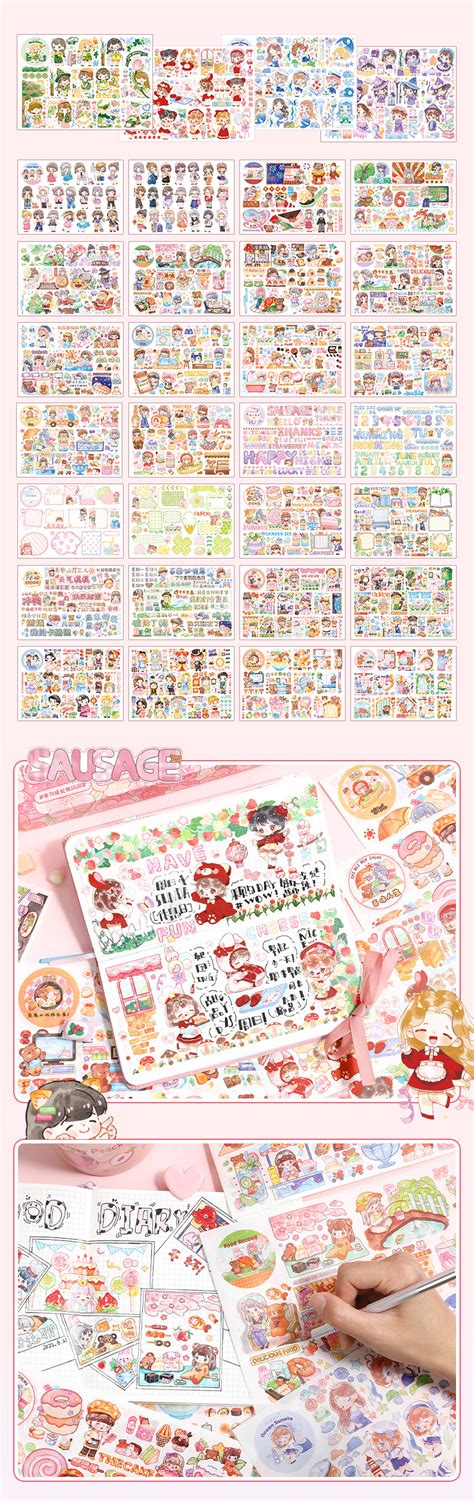 Simno Cute Korean Stickers 32 Sheets Per Box Shan Shan Sticker