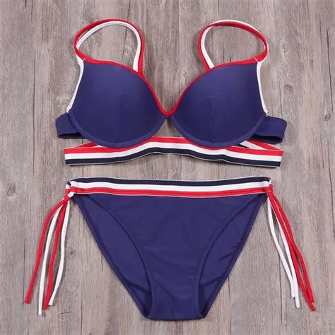 TQSKK 2019 Sexy Bandage Bikini Women Swimwear Patchwork Swimsuit Female