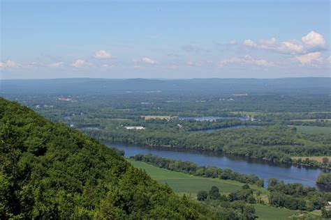 The Oxbow From Mount Holyoke Hadley Mass Lost New England