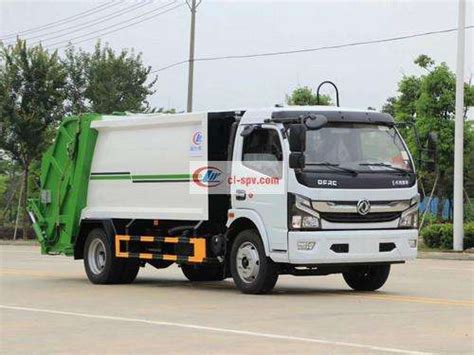 EuroSix Dongfeng Dolica 6 Cbm Compression Garbage Truck Chengli