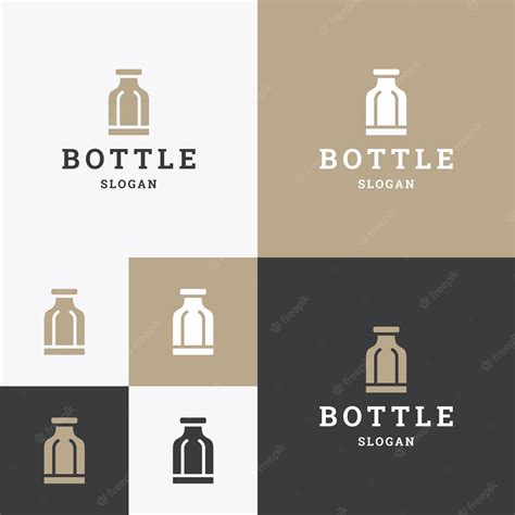 Plantilla De Diseño De Icono De Logotipo De Botella Vector Premium