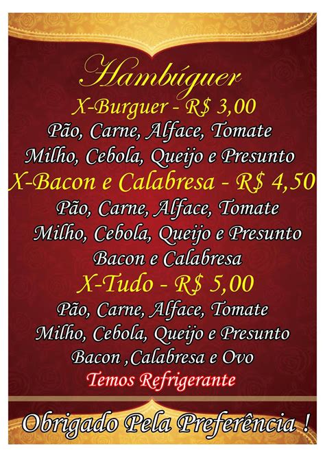 Menu At La Chapa Burguer S Restaurant Brazil R Pres Vargas