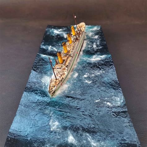 Hmhs Britannic Sinking Diorama Wwi Scale Etsy