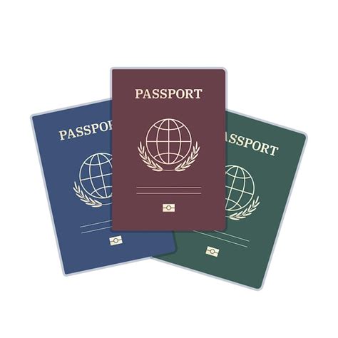 Premium Vector Passport Templates Have Reddish Blue Green Colors